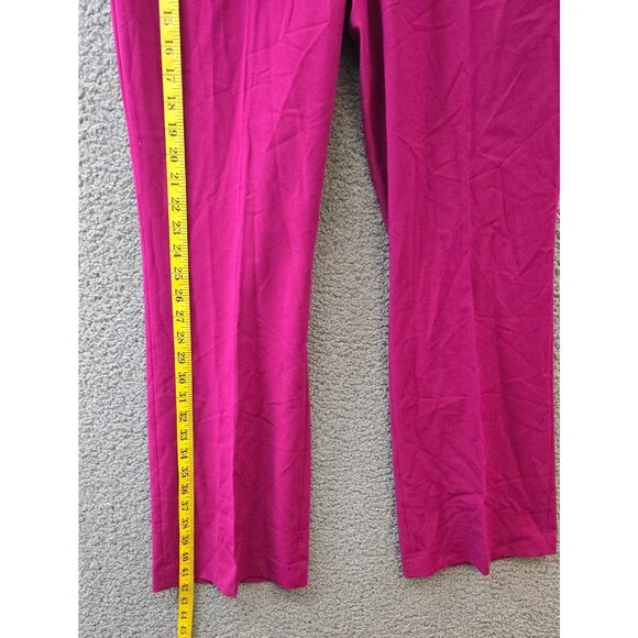 Calvin Klein Petite Luxe Highline Pants Women's 12P Mulberry Hook & Bar Closure - Picture 9 of 15